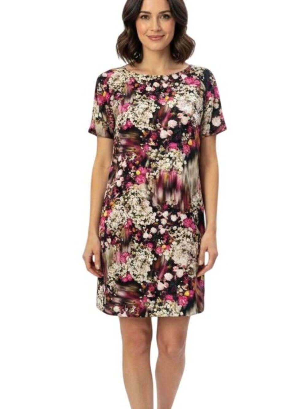 Rebecca Minkoff 100% Silk Mini Dress Size 6 Floral Black A-Line